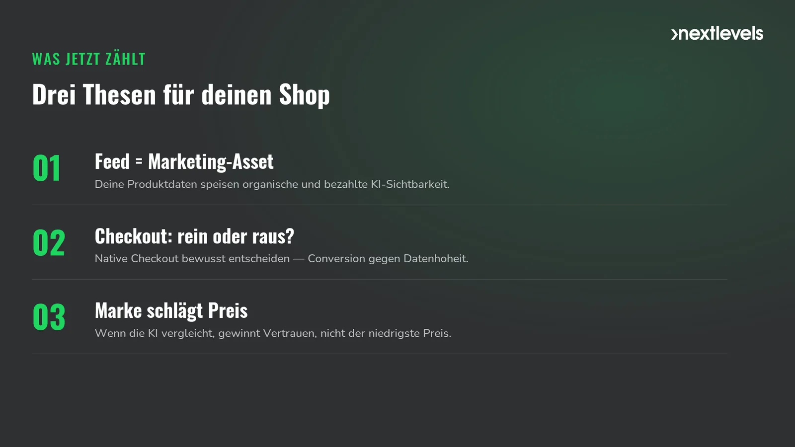 Drei Thesen für Shopware-Händler im Google AI Mode: Feed, Checkout-Frage und Markenpräsenz