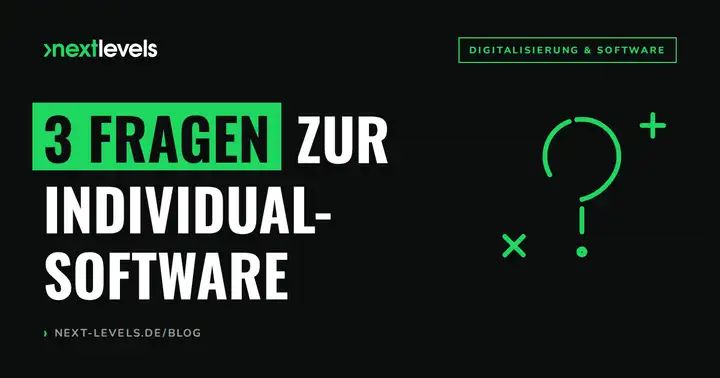Drei grundlegende Fragen zum Thema Individualsoftware
