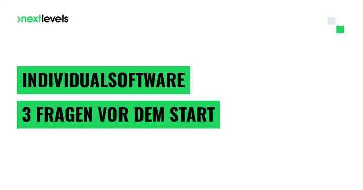 Drei grundlegende Fragen zum Thema Individualsoftware