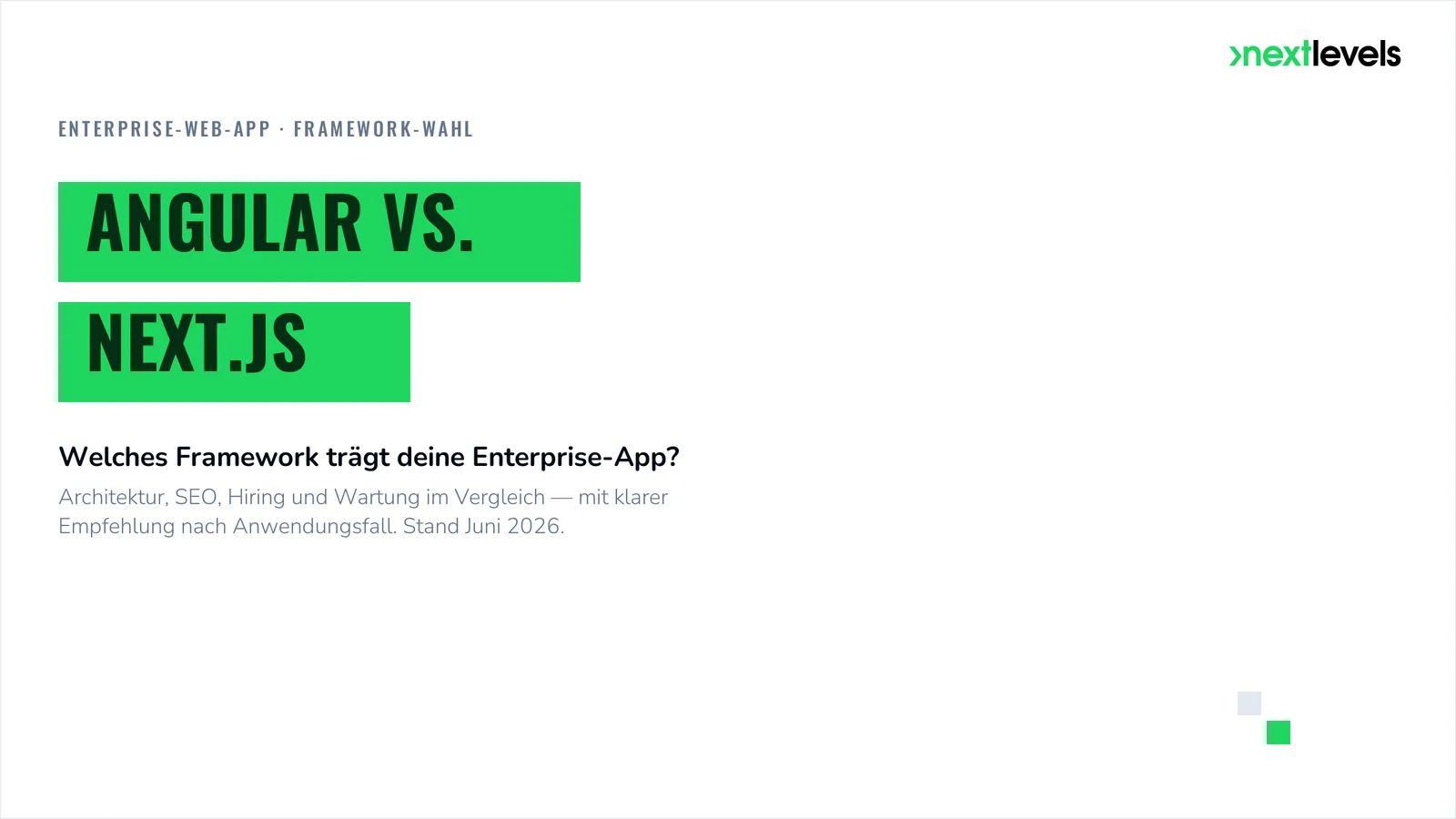 Angular vs. Next.js – Vergleich der Frameworks für Enterprise-Web-Apps