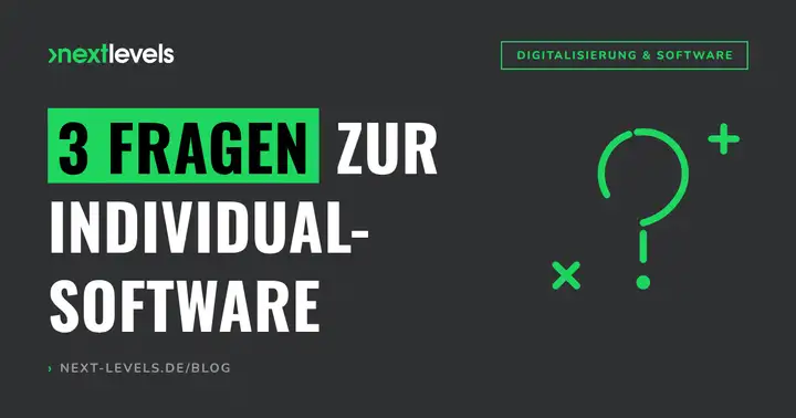 Drei grundlegende Fragen zum Thema Individualsoftware